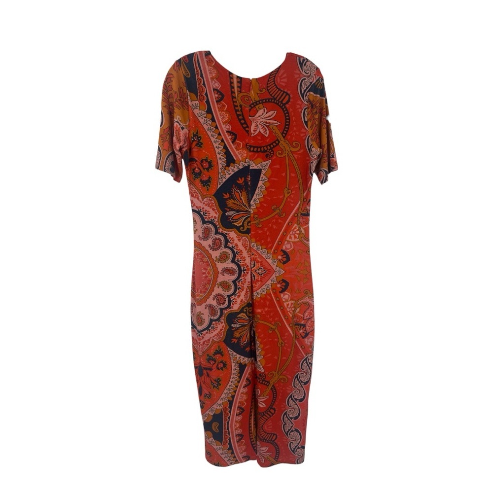 Anthropologie￼ Farm Rio Giannina Knit Midi Dress Paisley Floral Medium - Picture 6 of 12